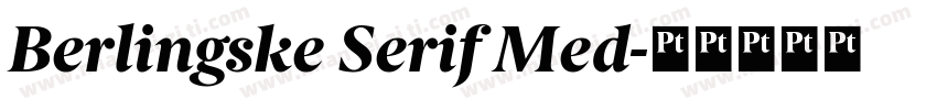 Berlingske Serif Med字体转换